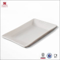 white Ceramic Square dish for logo printing